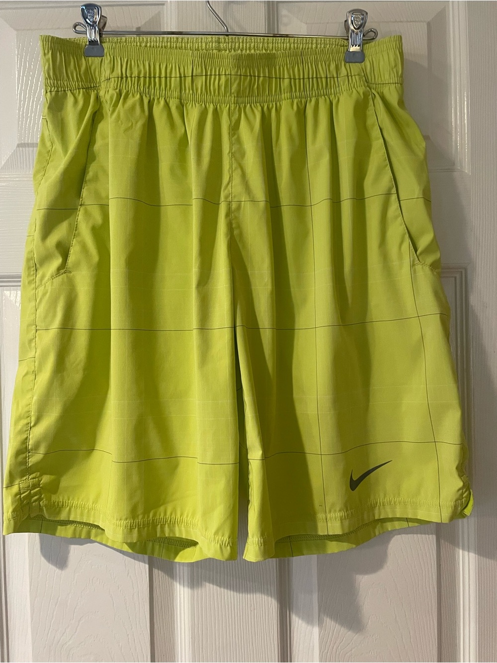 Men’s Nike neon yellow tennis shorts